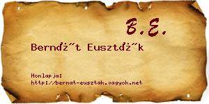 Bernát Euszták névjegykártya